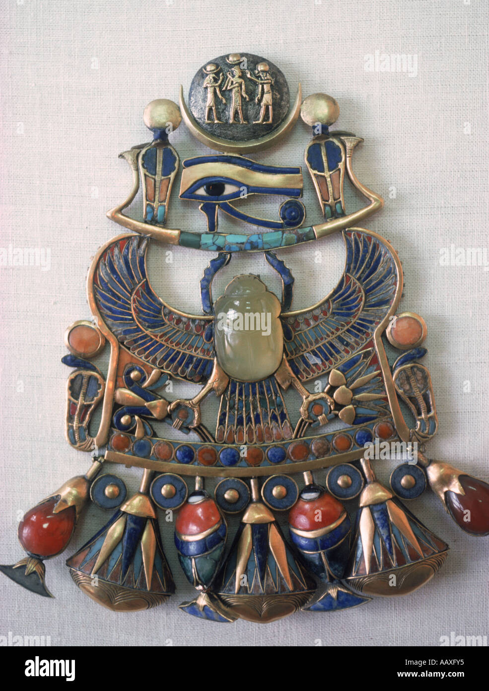 Pharaonic art jewelery from Tutankhamon's collection Stock Photo