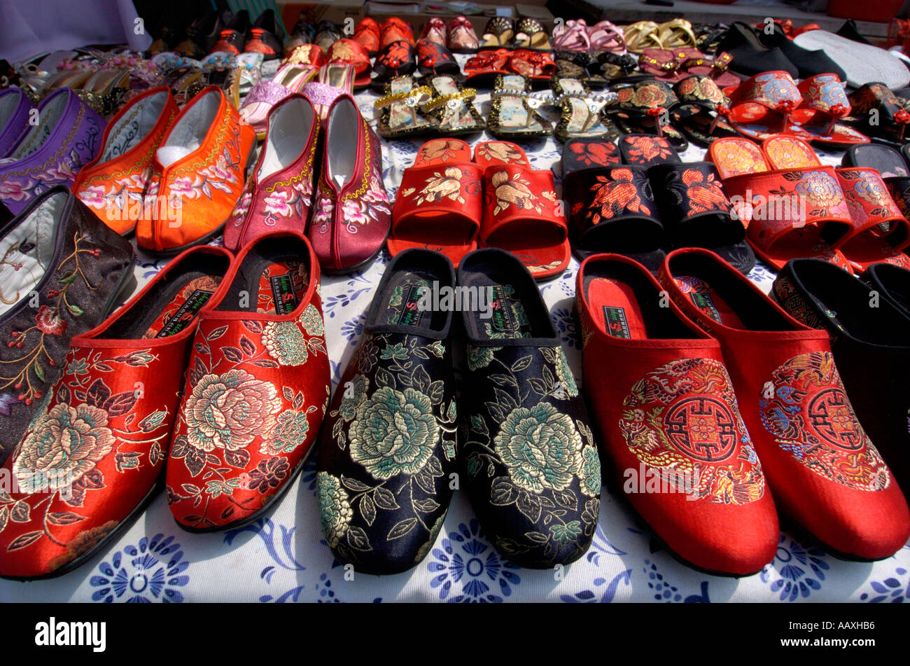Silk chinese slippers hi-res stock photography and images - Alamy