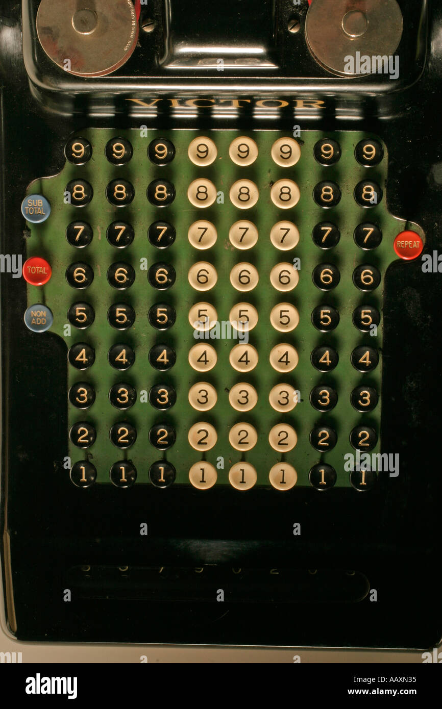 Antique Adding Machine Stock Photo Alamy