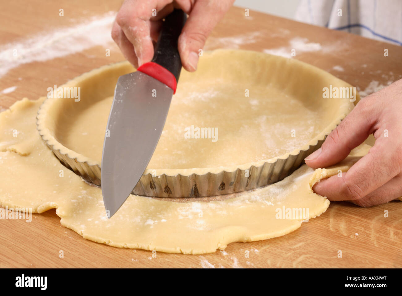 Shortbread Pie with Apples step by step Stock Photo - Alamy