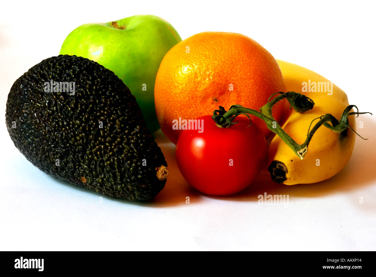 Five portion of fruit and veg Stock Photo Alamy