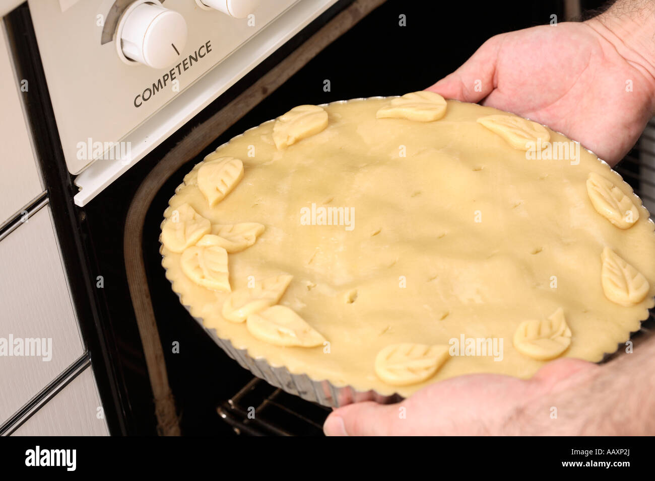 Shortbread Pie with Apples step by step Stock Photo - Alamy