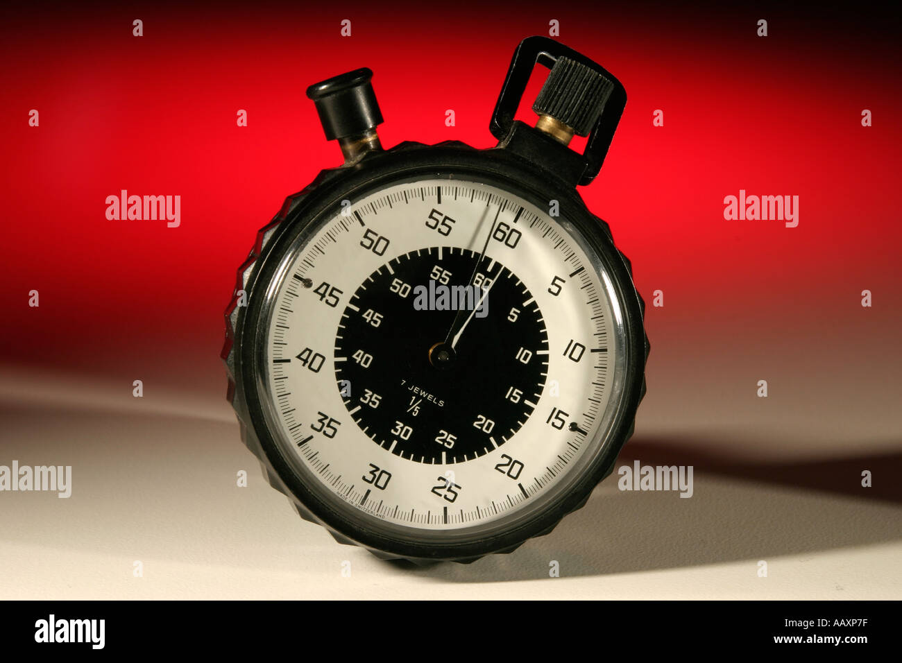 Stopwatch at One Minute Stock Photo Alamy