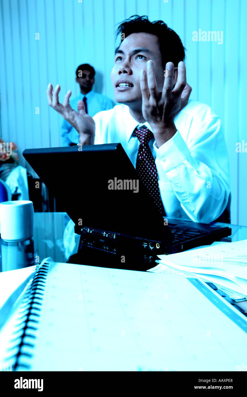 Office Stress guy Stock Photo