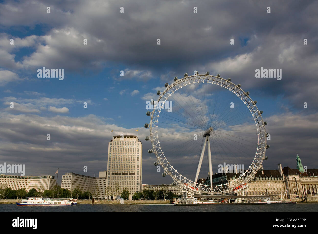 Wide angle view of the world famous Millennium Wheel, the London ...