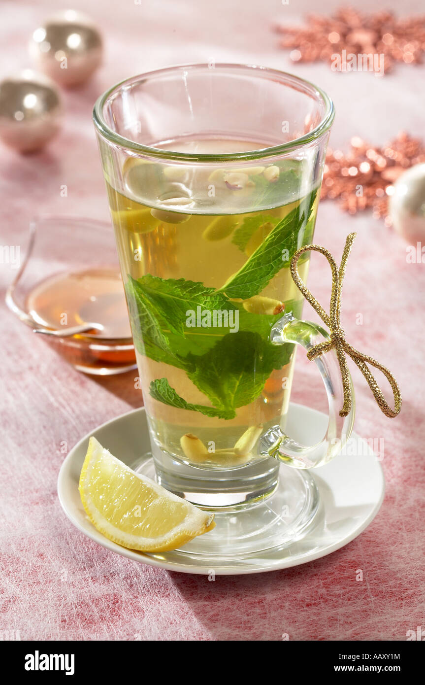 Mint Tea with Honey Stock Photo Alamy