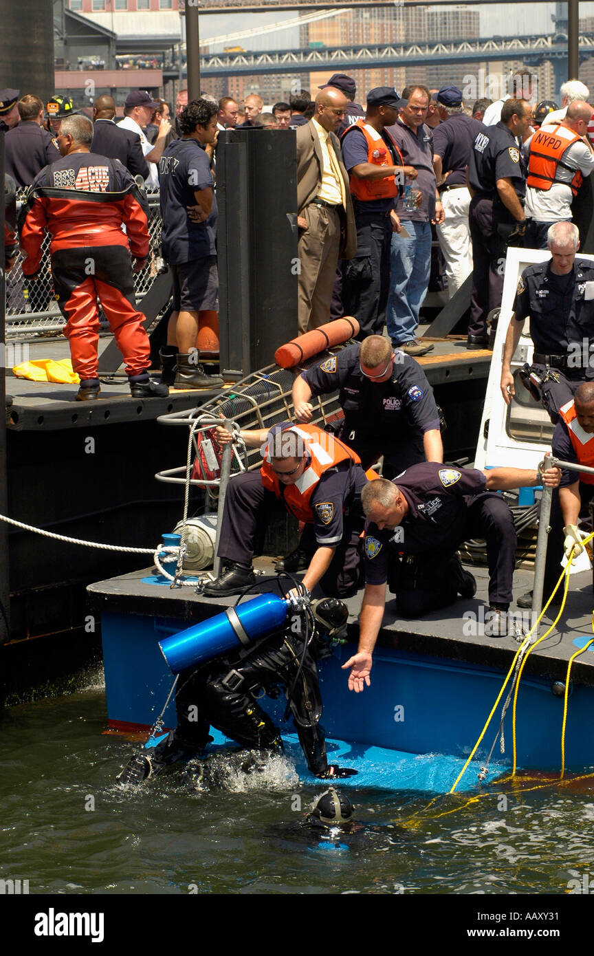 First responders at the wreckage of a helicopter that crashed into the