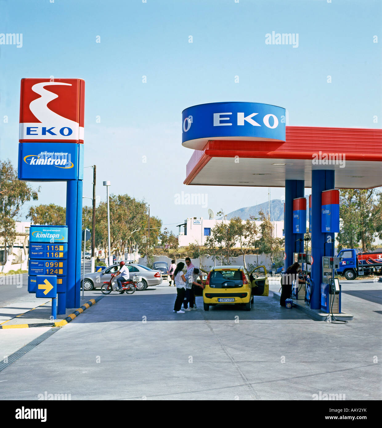 On The Forecourt At His Petrol Station Stock Photos & On The Forecourt