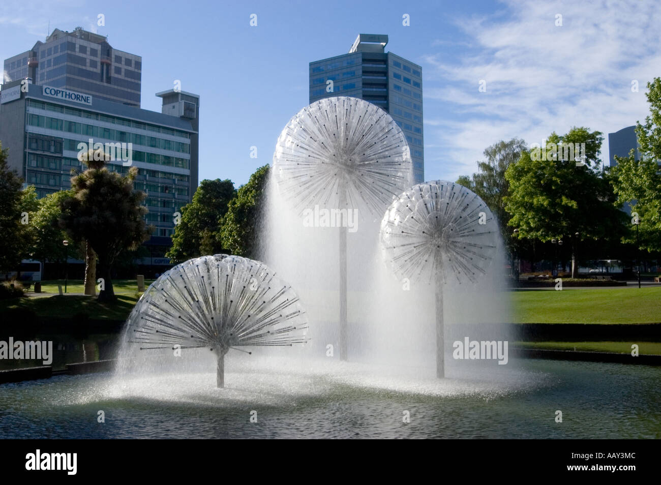 Dandelion fountains Christchurch NZ Stock Photo Alamy