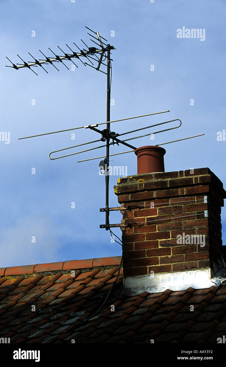 Terrestrial television aerial Stock Photo Alamy