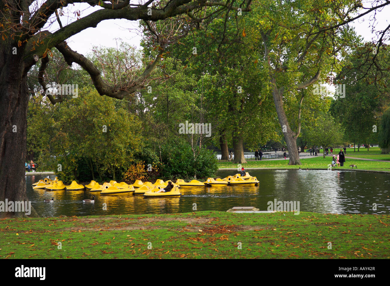 Boating lack Regents Park London Stock Photo