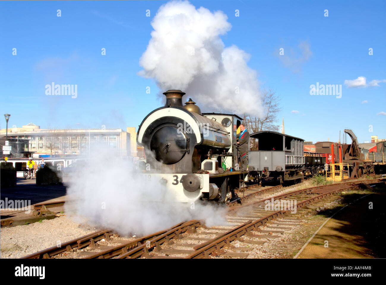 Europe uk england Avon Bristol docks area steam engine Stock Photo Alamy