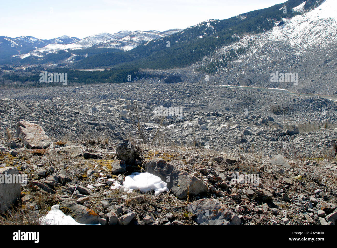 Rock slide, Crowsnest Pass, Frank Slide, Turtle Mountain, Alberta