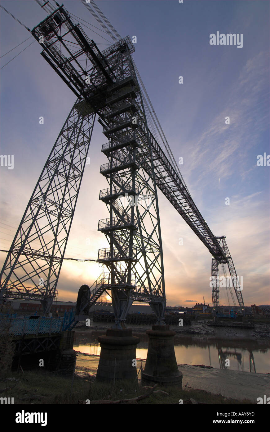 UK Wales Gwent Newport transporter Bridge Stock Photo