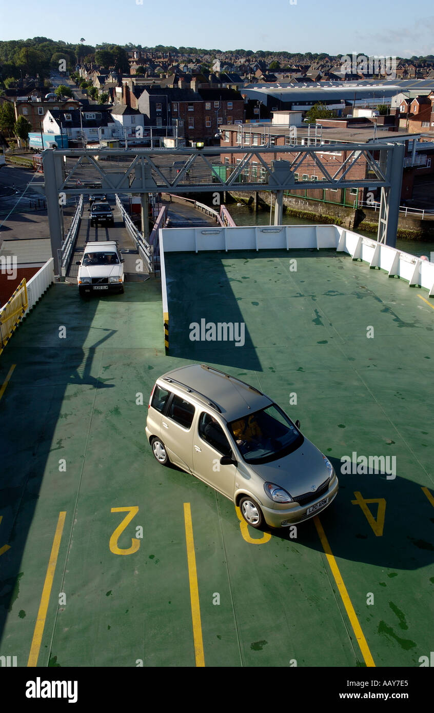 The Red Funnel car vehicle at East Cowes Isle of Wight Hampshire
