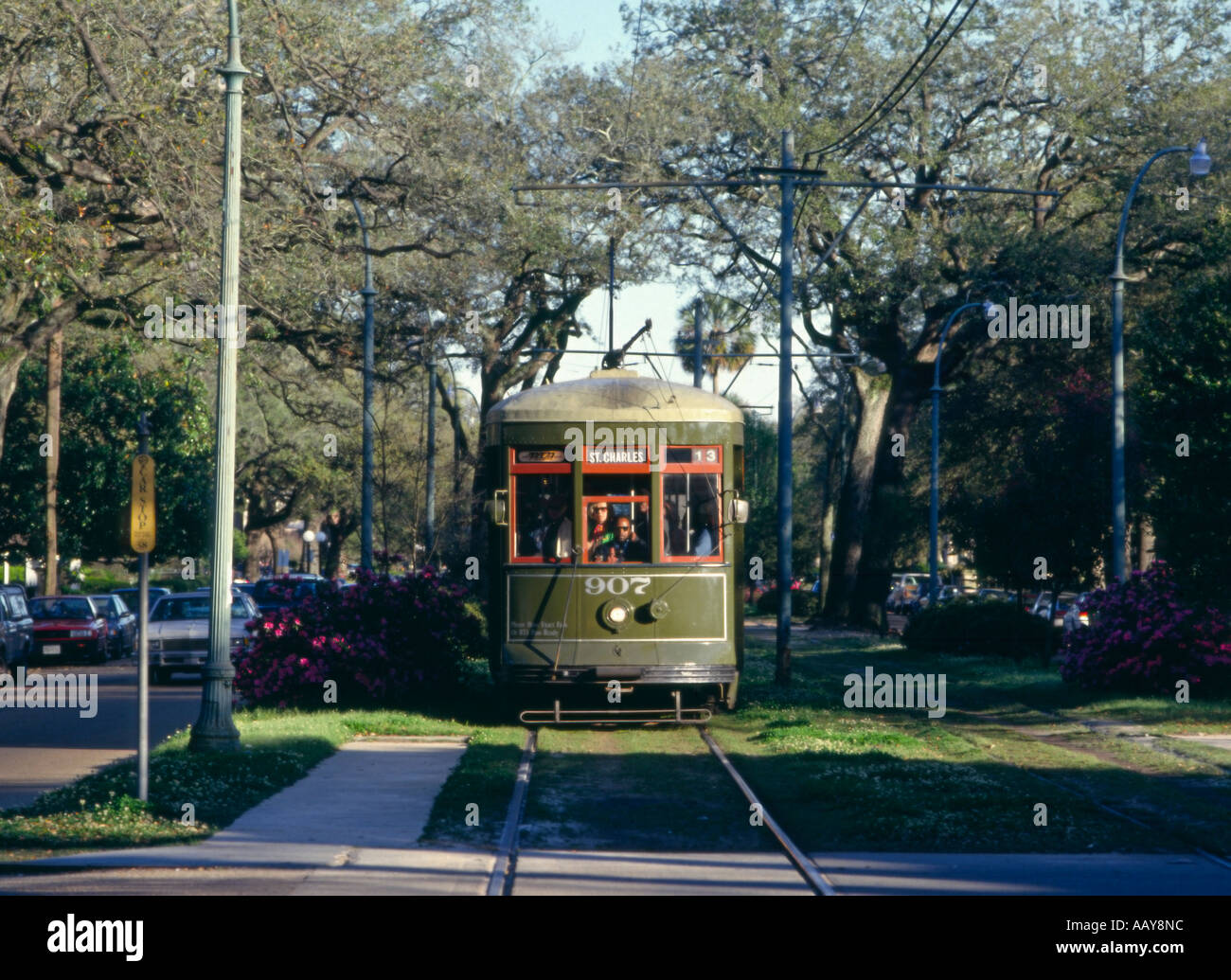 America USA New Orleans streetcar Stock Photo