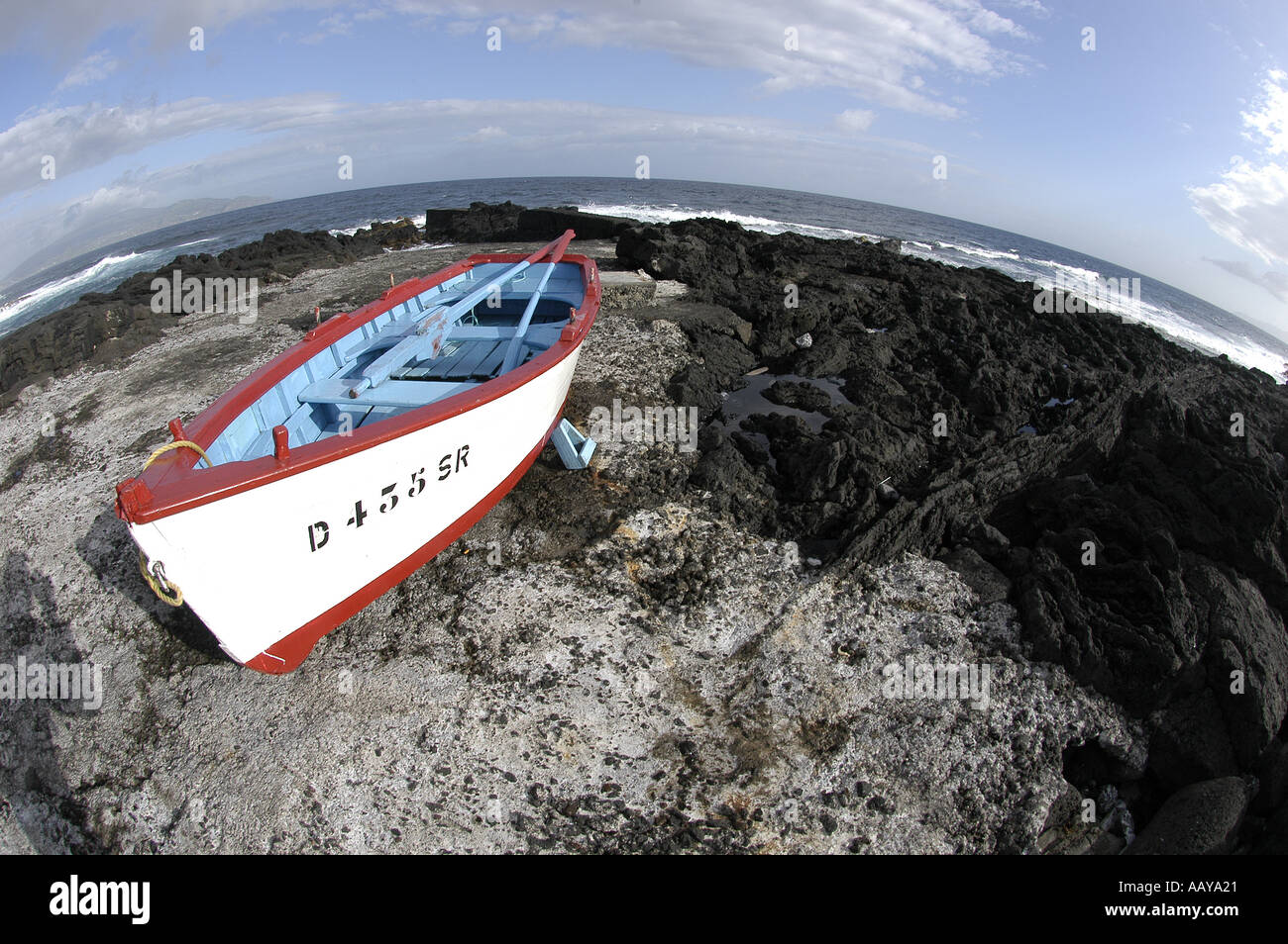 traditional fishing boat Pico Island Azores Islands Portugal North Atlantic Ocean KIKE CALVO V W