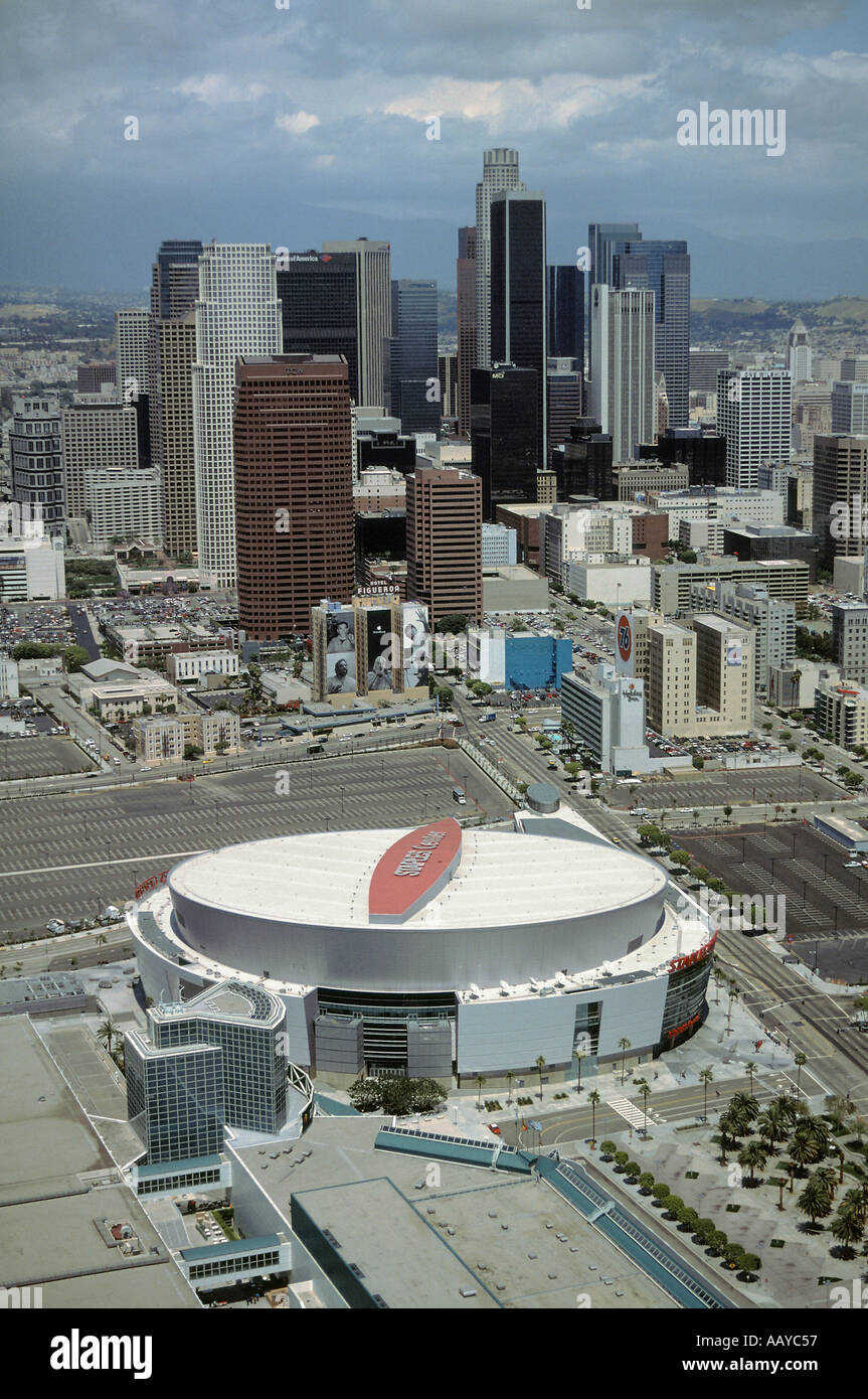 Staples sports arena in downtown Los Angeles where many popular events of different sorts take place Stock Photo