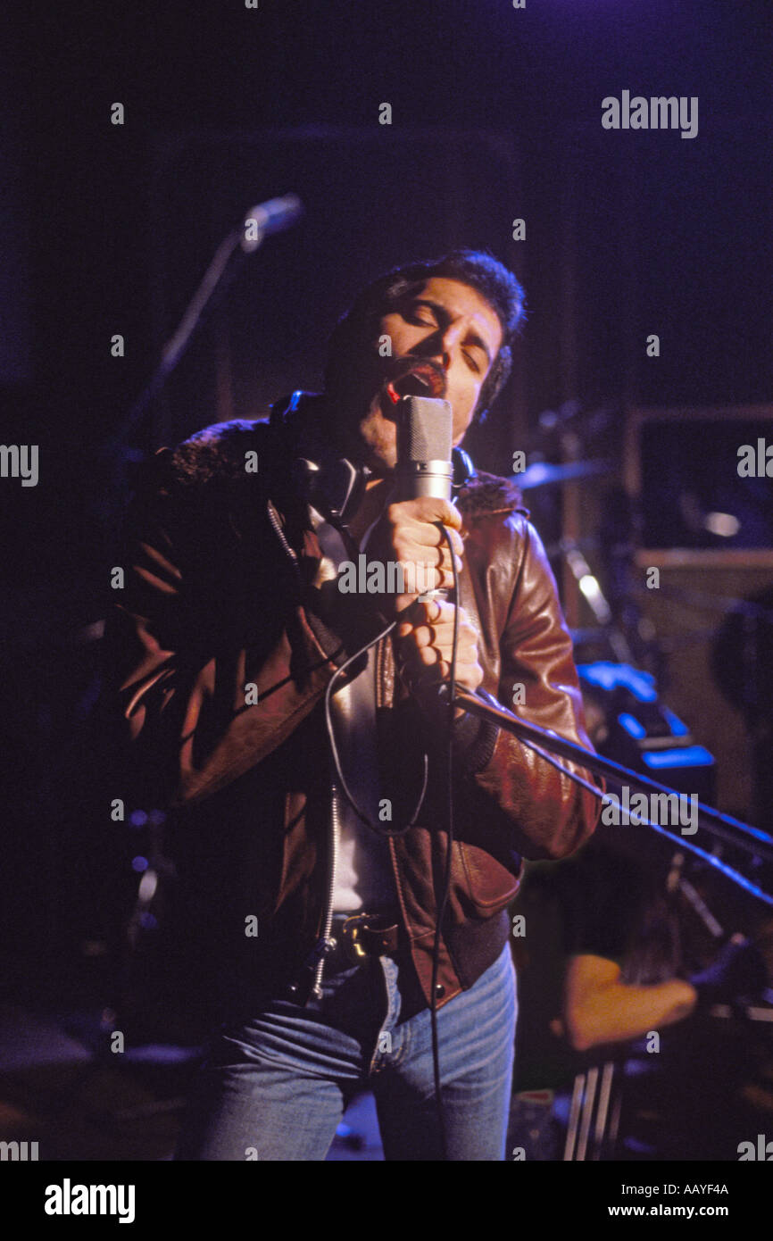 Freddie Mercury lead singer with rock group Queen in Anvil sound recording studio London 22 October 1980 recording Flash Gordon PER0017 Stock Photo