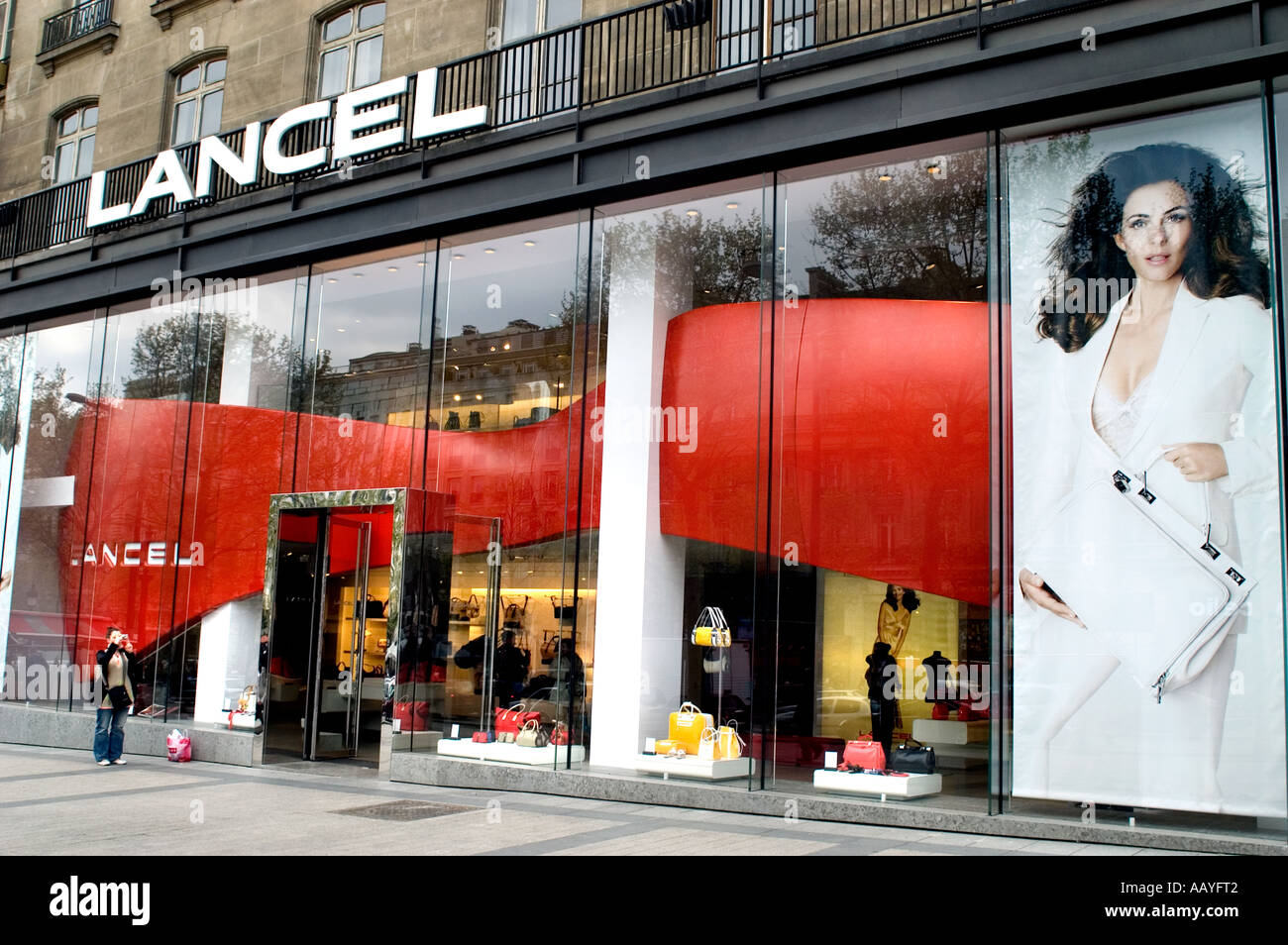 Lancel The Champs Elysees fashion france french Paris Stock Photo