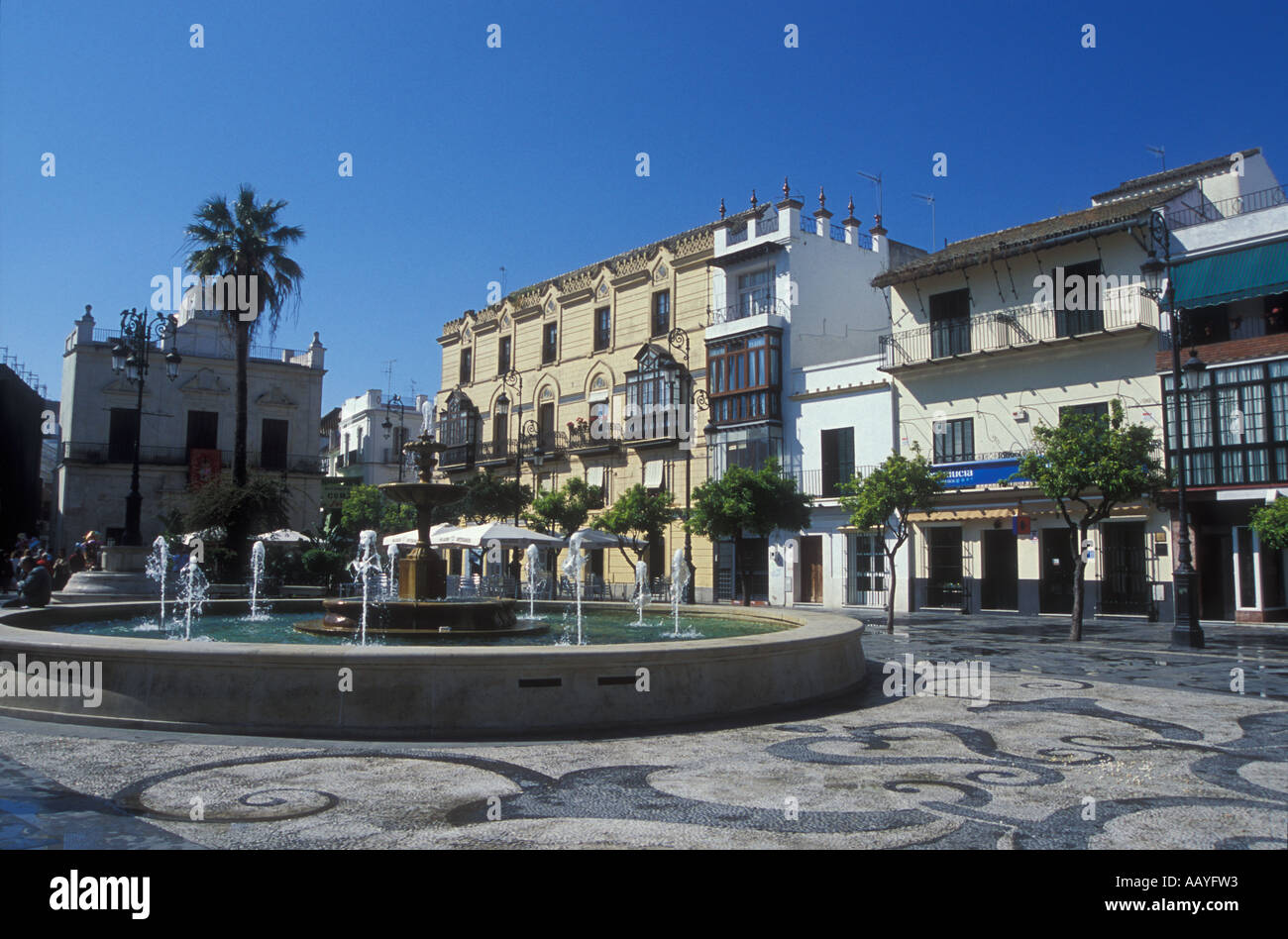 A Plaza in Chipiona, Spain 2006 Stock Photo
