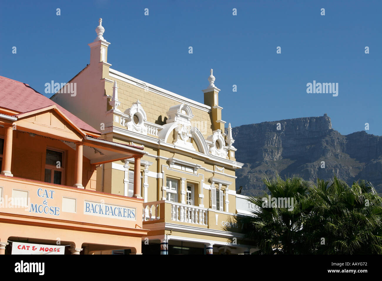south africa cape town Long street colonial architecture table mountain Stock Photo
