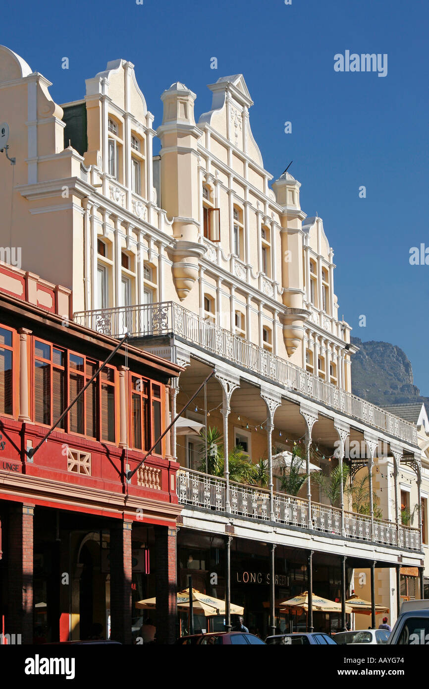 south africa cape town Long street colonial architecture table mountain long street cafe Stock Photo