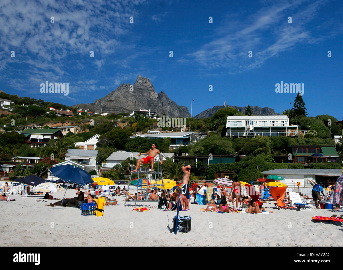 south africa cape town clifton beach Lions head Stock Photo