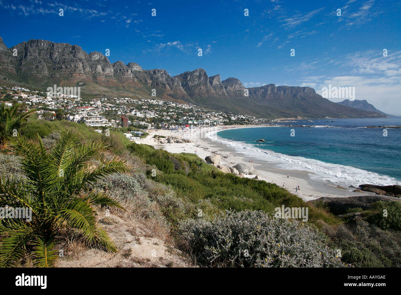 south africa cape town camps bay beach twelve apostel  Stock Photo