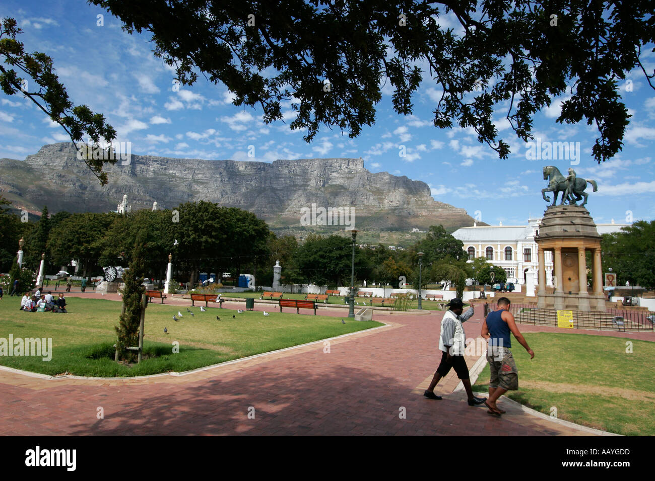 south africa cape town companys garden table mountain equestrian memorial statue south african museum Stock Photo