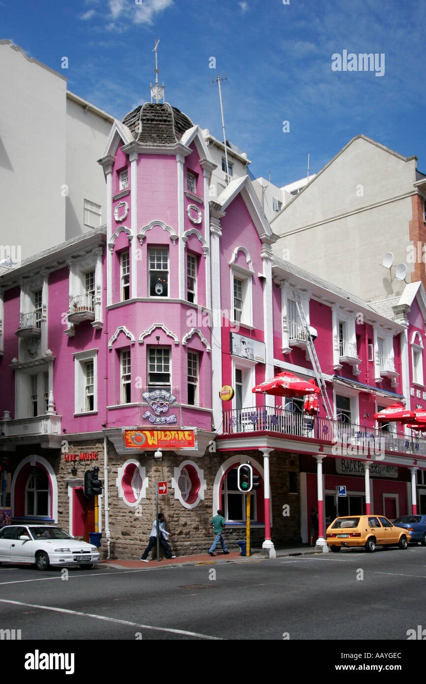 south africa cape town Long street colonial architecture backpacker Stock Photo