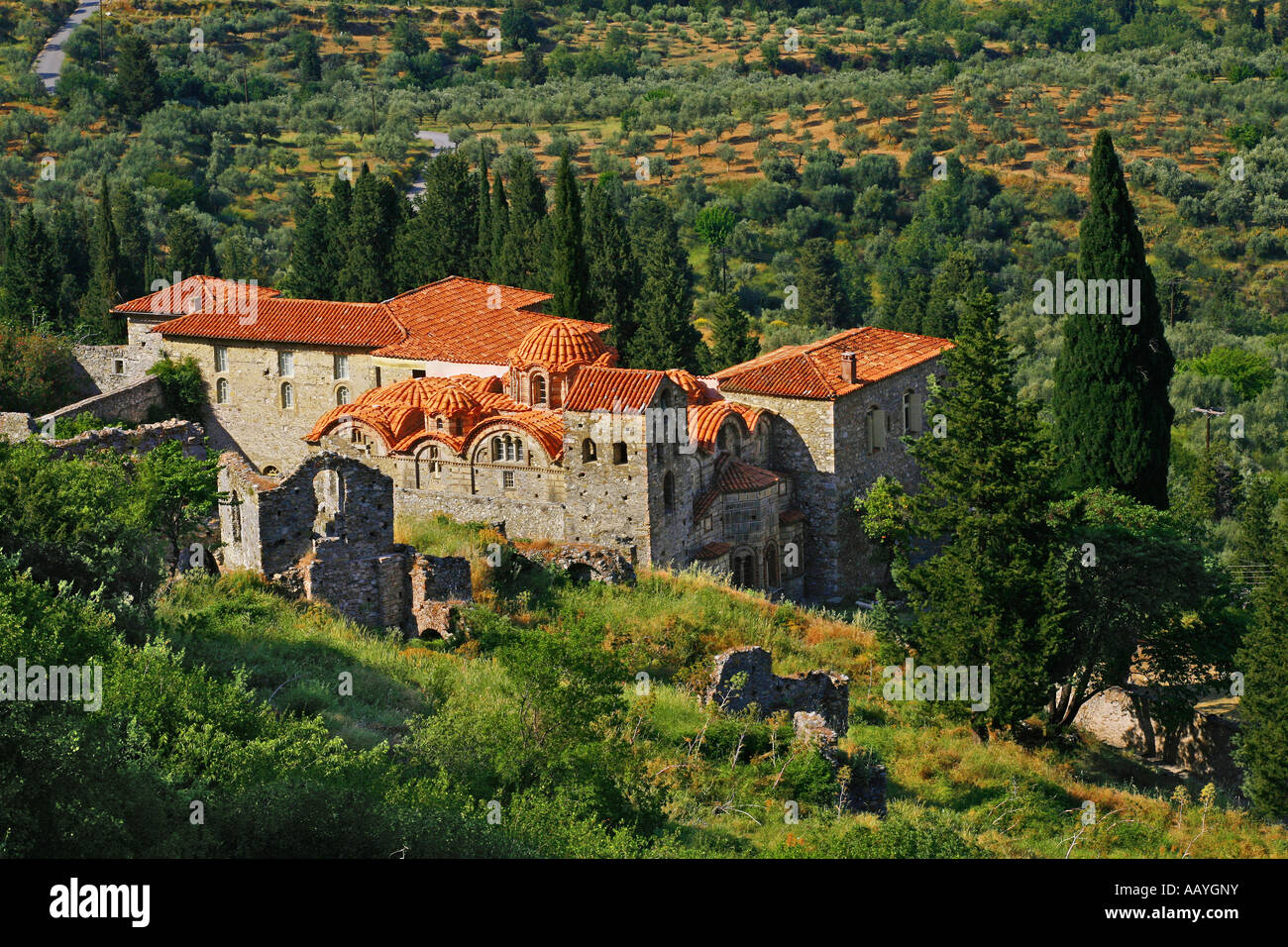 Agios demetrios cathedral at Mystra Greece Stock Photo Alamy