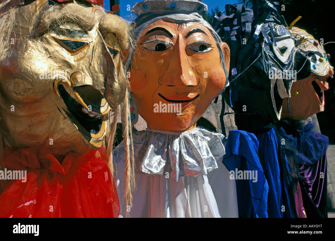 Colourful papier mache figures, Mexico Stock Photo Alamy