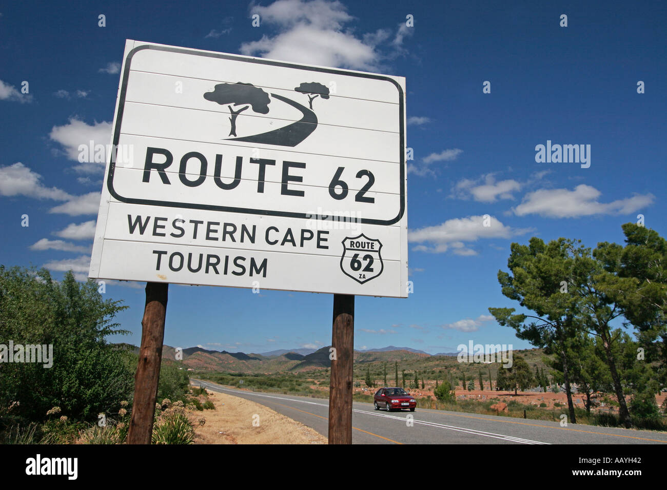 south africa Littel Karoo Route 62 sign Stock Photo