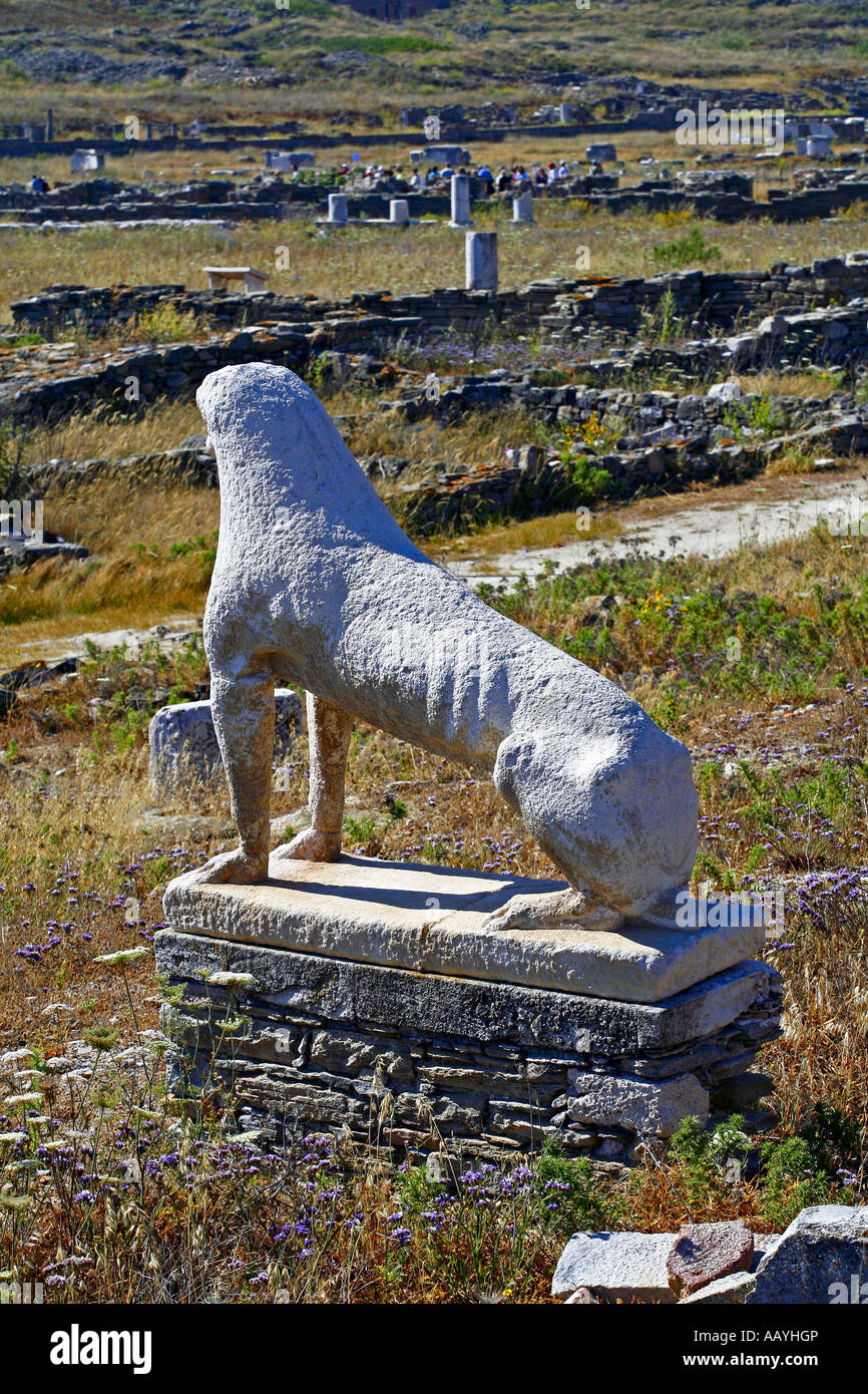The Lion of Delos Cyclades islands Stock Photo - Alamy