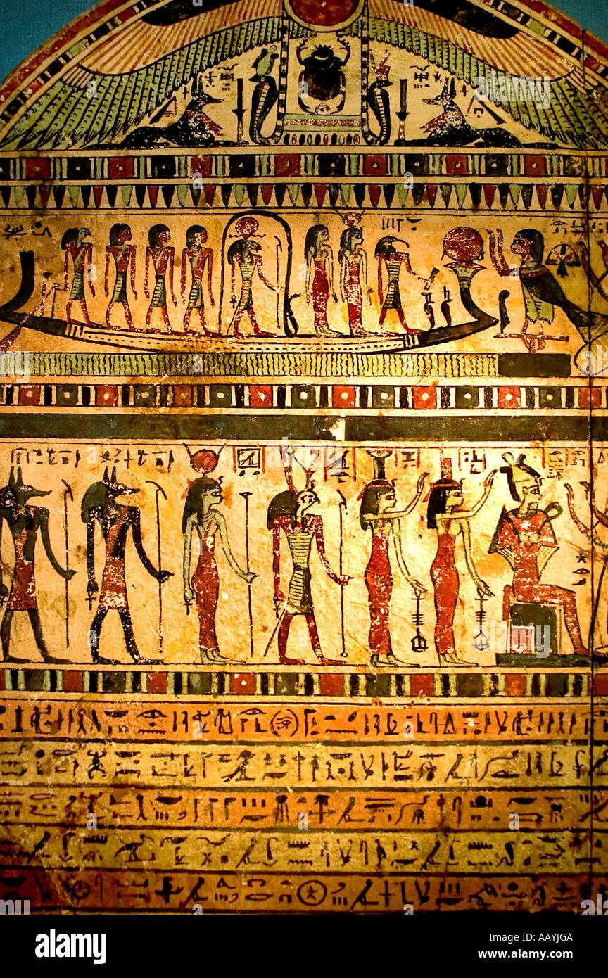 Music Amon Re Egypt Egyptian Sarcophagus Coffin Stock Photo