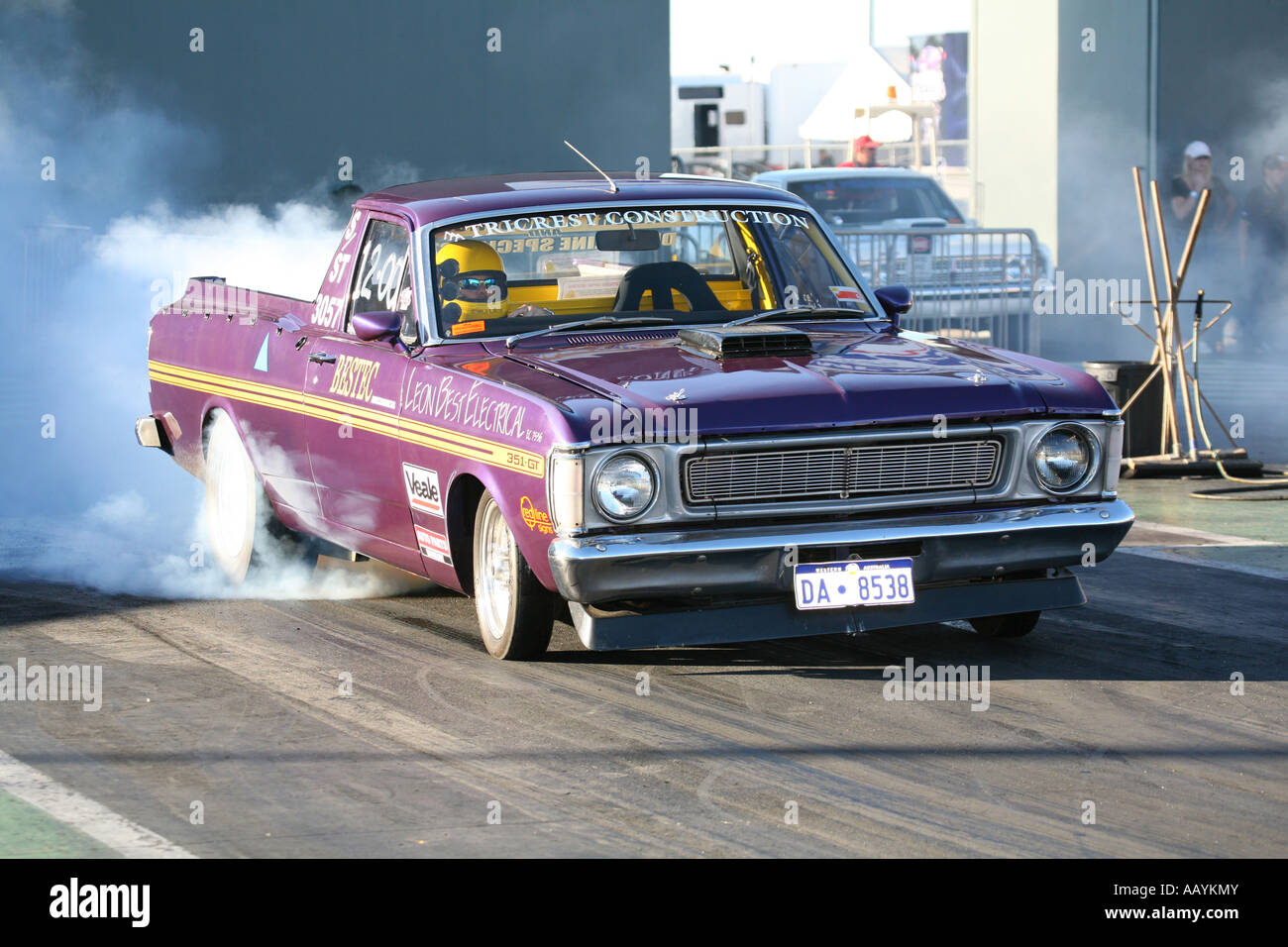 Australian Ford pick up truck (called a ute Down Under) performing ...