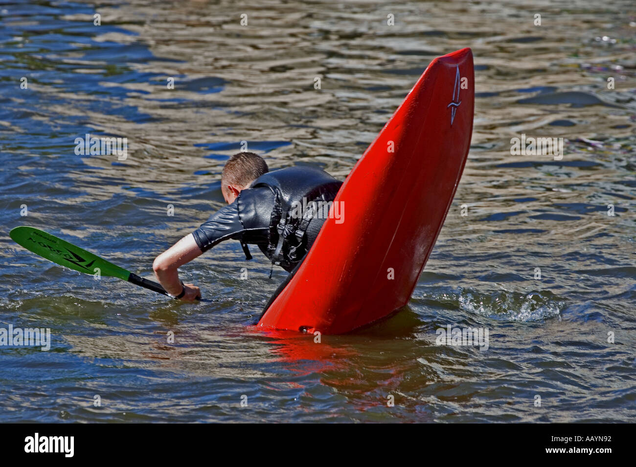 Kayaking in Exeter Quay Stock Photo Alamy