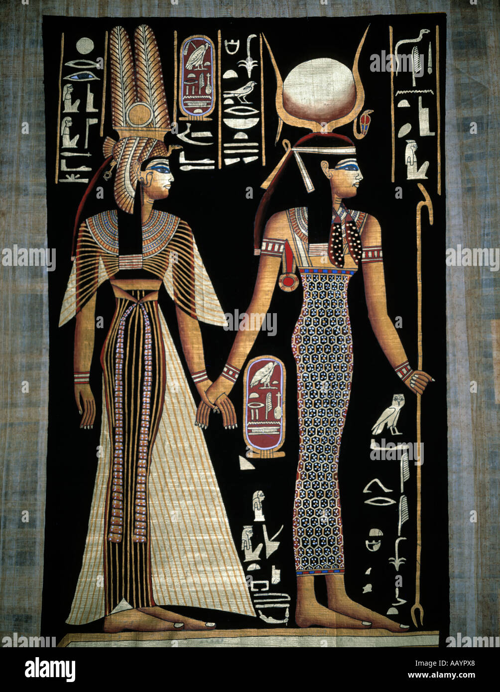 egyptian  papyrus art Stock Photo