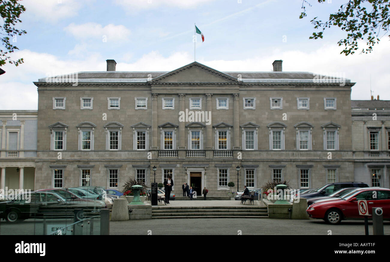 Leinster House Kildare Street Dublin home of the Irish Parliament Stock Photo