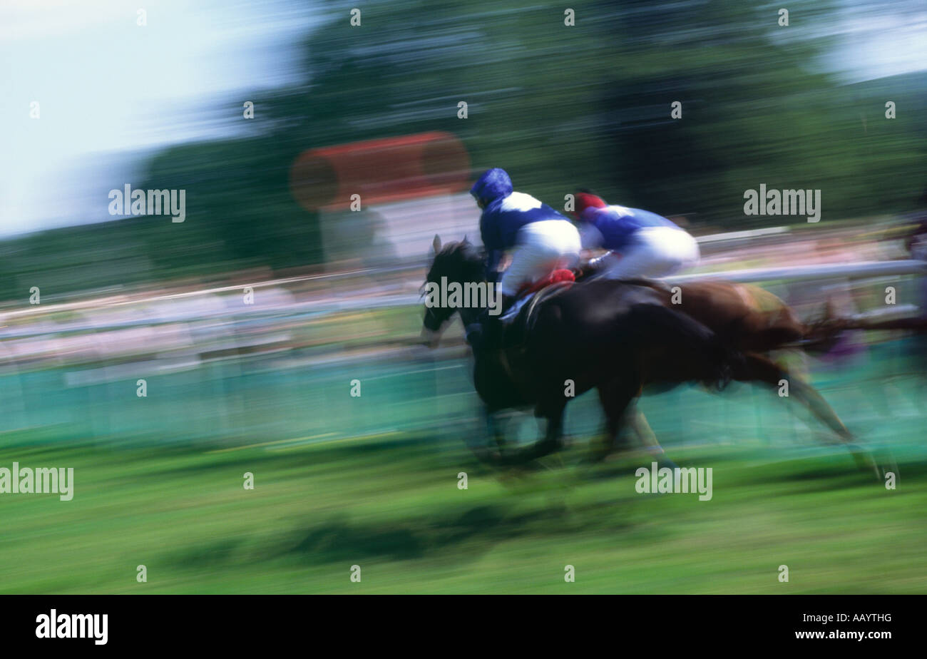 Horse racing part of the Langholm Common Riding Dumfriesshire Scotland ...