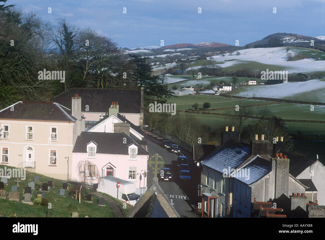 Llandeilo and Tywi Valley in Winter Carmarthenshire West Wales Stock Photo