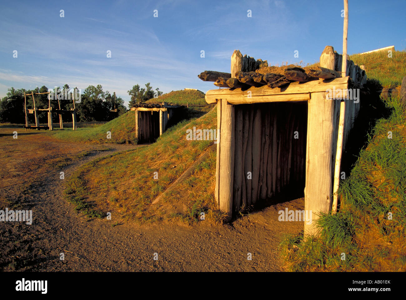 Elk256 1253 North Dakota Fort Abraham Lincoln SP On A Slant Indian