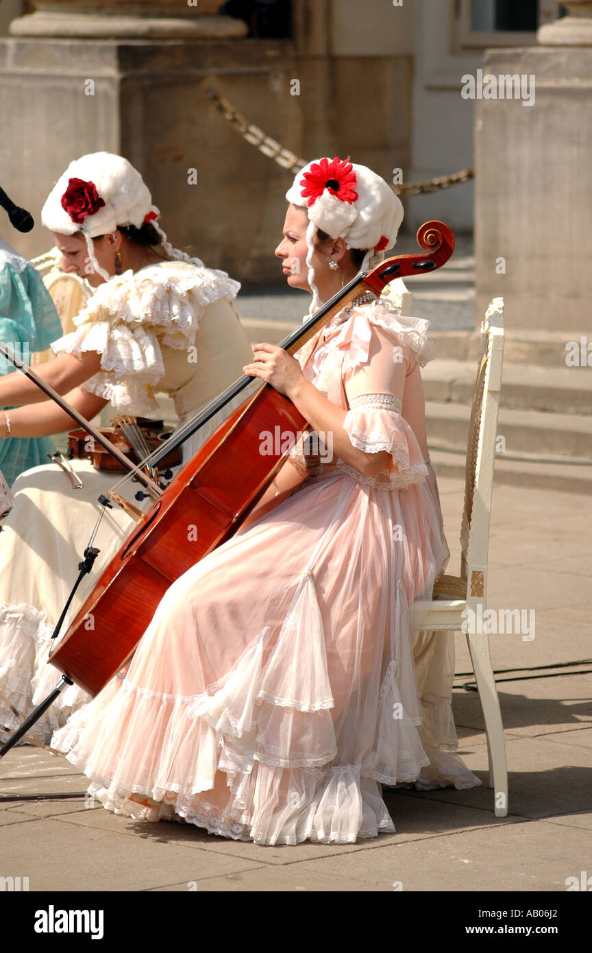 Classical music band, the Classicism epoch, Royal Lazienki Park in Warsaw, Poland Stock Photo