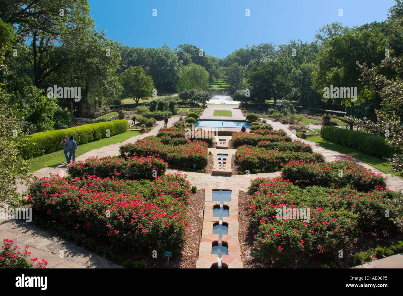Rose Garden Fort Worth Texas Botanical Gardens Stock Photo
