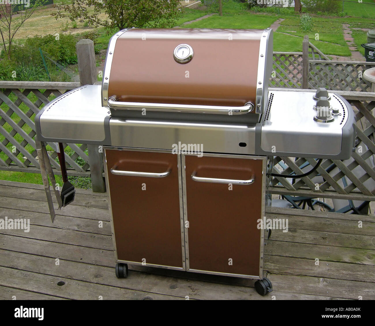 Outdoor Propane Barbecue Grill Stock Photo Alamy