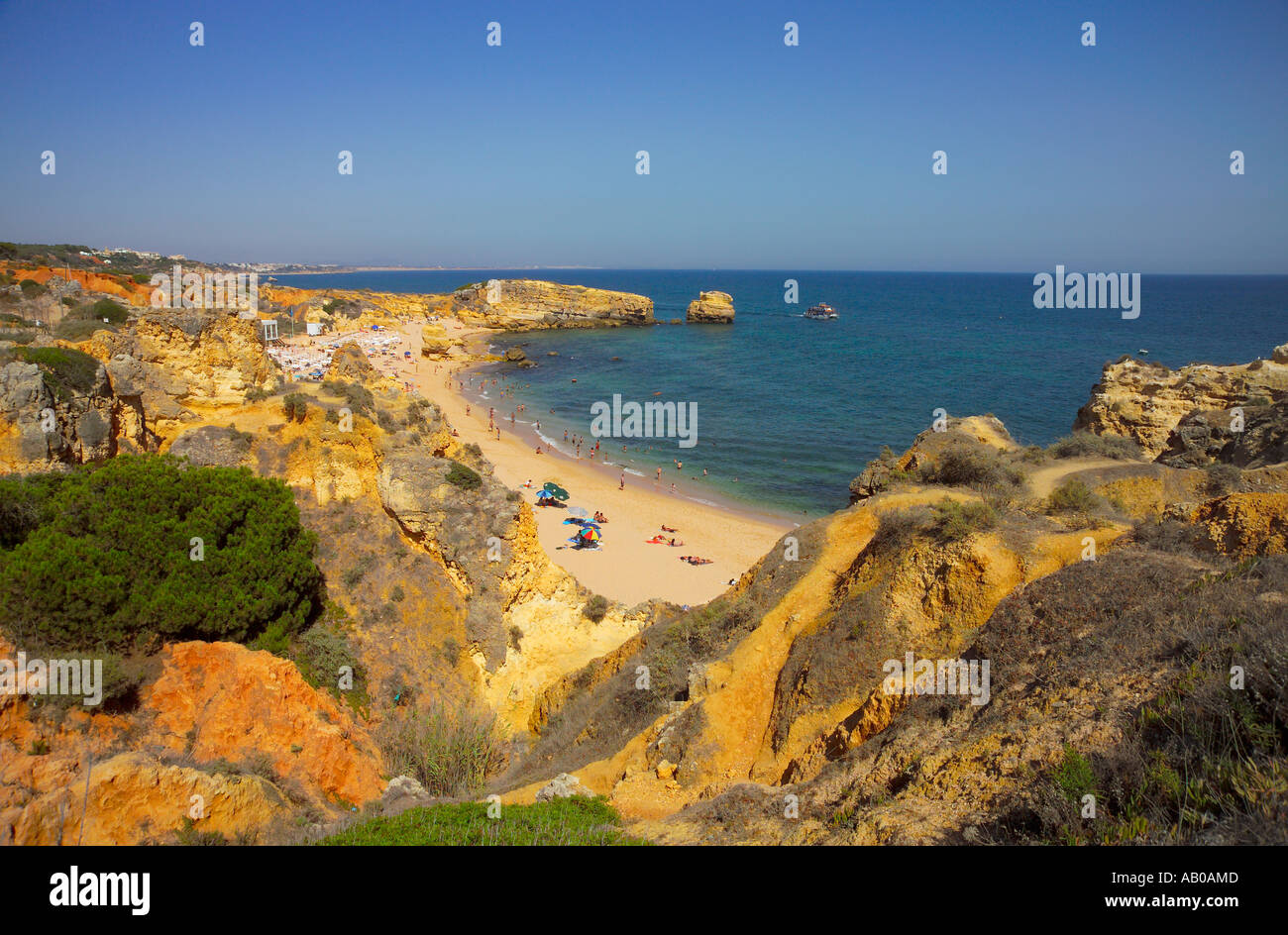 Europe, Portugal, Algarve, Albufeira, Praia San Raphael Stock Photo