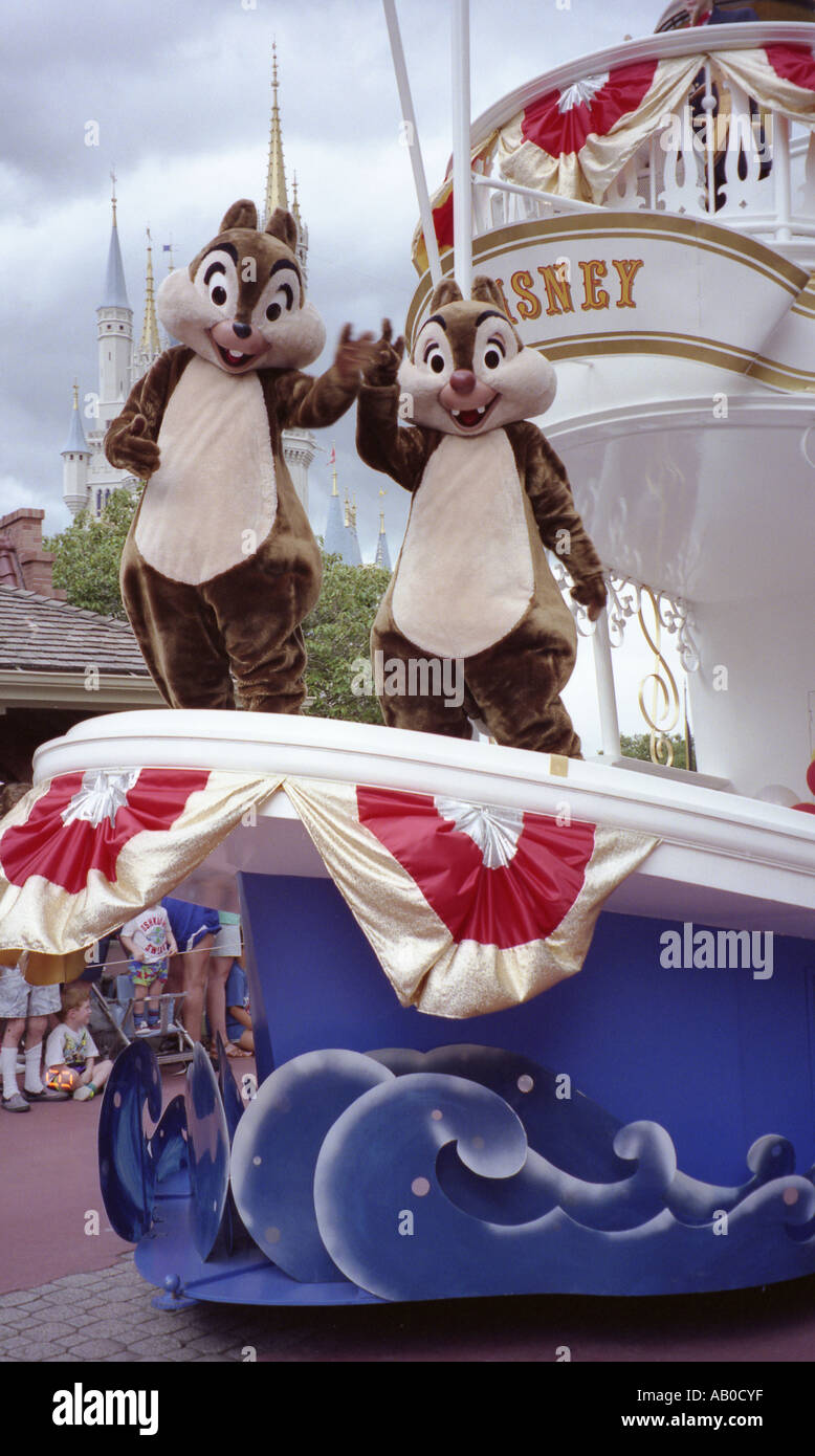 Chip and Dale cartoon characters at Disney Magic Kingdom in Florida Stock  Photo - Alamy