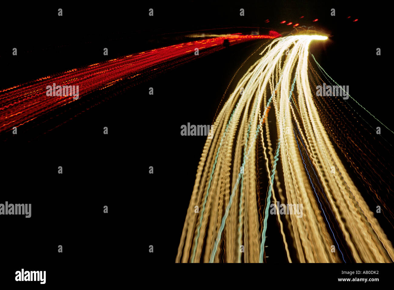 M6 motorway light trails hi-res stock photography and images - Alamy