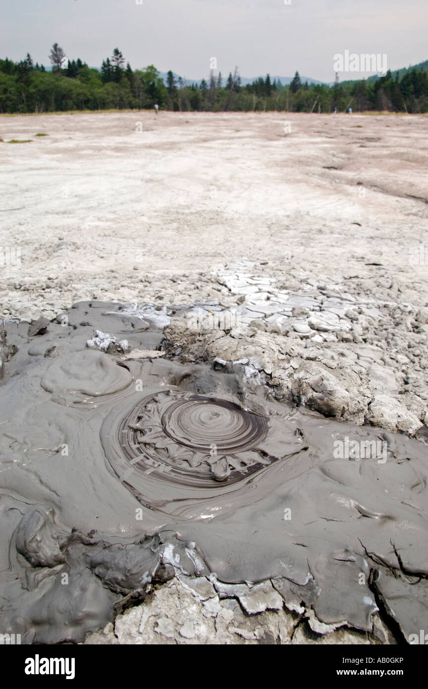 liquid mud emanating from vent at Mud Volcano area near Yuzhno